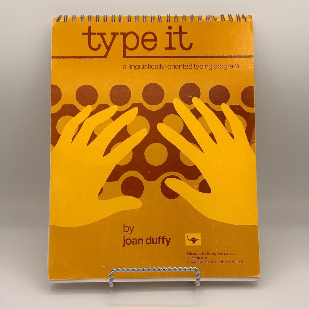 Educators Publishing Type It Typing Program Book Yellow Good Joan Duffy Vintage